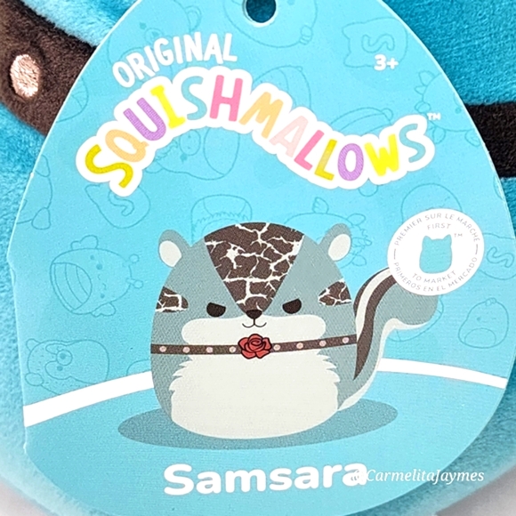 SAMSARA 🐿 FTM Teal & Black Chipmunk Girly Goth Squad Original Squishmallow NWT - Picture 3 of 8